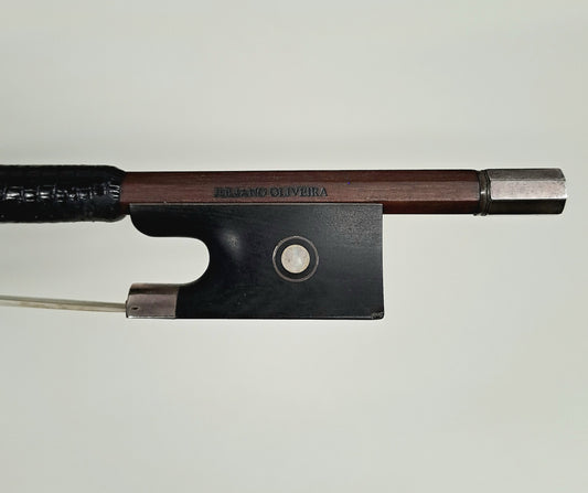 A Silver-Mounted Violin bow by Juliano Oliveira