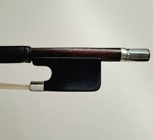 A Silver-Mounted German Cello Bow, faintly stamped '...Köln'