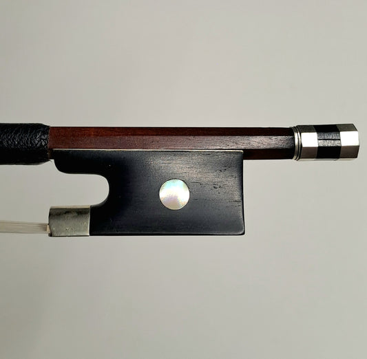 A Nickel-Mounted French Violin Bow by Marcel Lapierre
