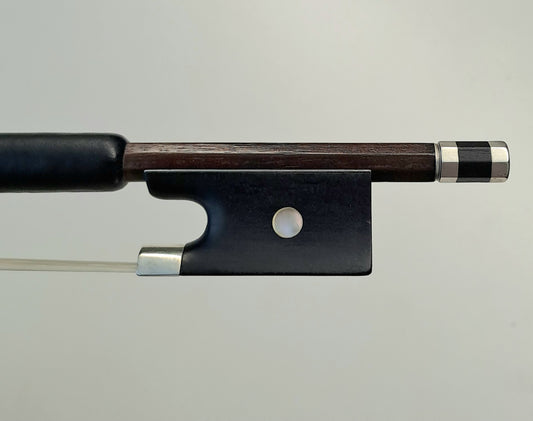A Nickel-Mounted German Violin Bow, circa 1900, possibly by a member of the Nürnberger Family