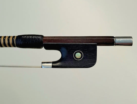 A Silver-Mounted French Violin Bow, circa 1930, probably by Louis Morizot (père)
