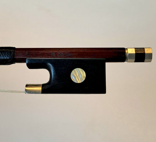 A Nickel-Mounted German Violin Bow by the Dörfler Workshop, Bubenreuth, circa 2000