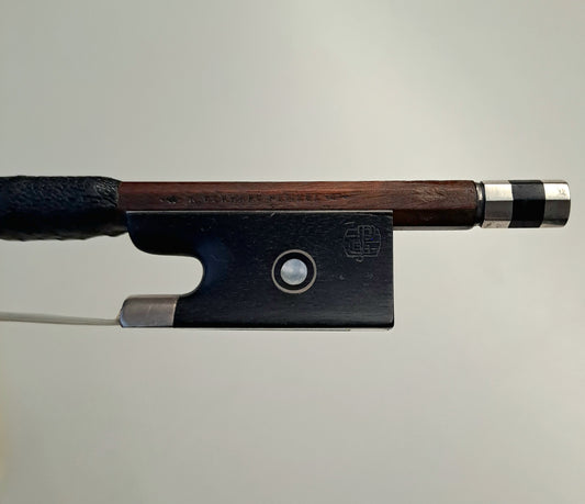 A Silver-Mounted German Violin Bow by Gerhard Penzel