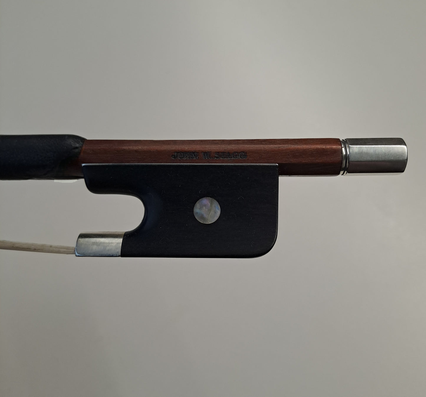 A Silver-Mounted English Cello Bow by John W. Stagg