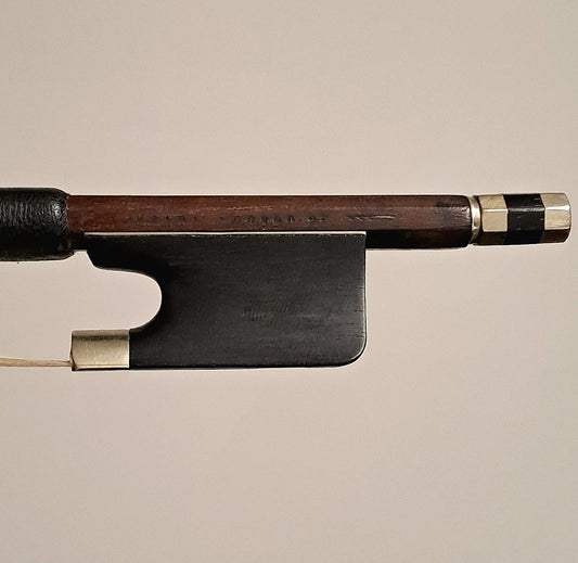 A Nickel-Mounted German Violin Bow by the Prager Family, likely August Edwin or Gustav Adolf